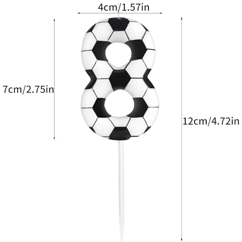 Soccer Birthday Candle - Number 9 Cake Topper for Kids