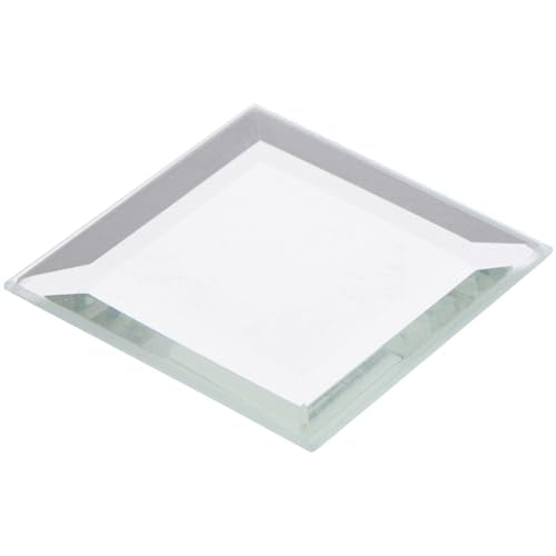 Plymor Beveled Glass Mirrors 1.5" Square, Pack of 3