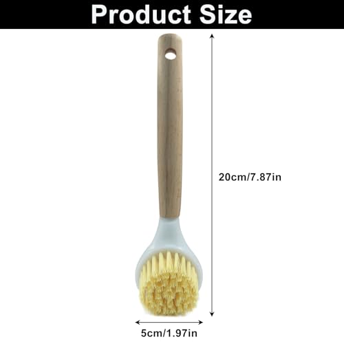 Jiozermi Eco-Friendly Kitchen Dish Brush Set - 3 Pcs with Scraper