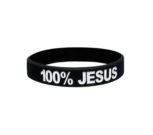 Motivational Jesus Silicone Wristband - Black, White, Glow in Dark