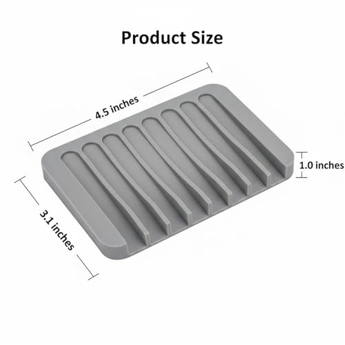 Asltw 2-Pack Premium Silicone Soap Holder - Self-Draining Design