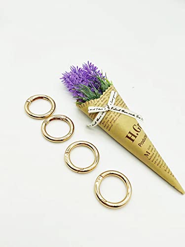 4-Pack 3/4 Inch Gold Keyring Buckles for Bags & Purses
