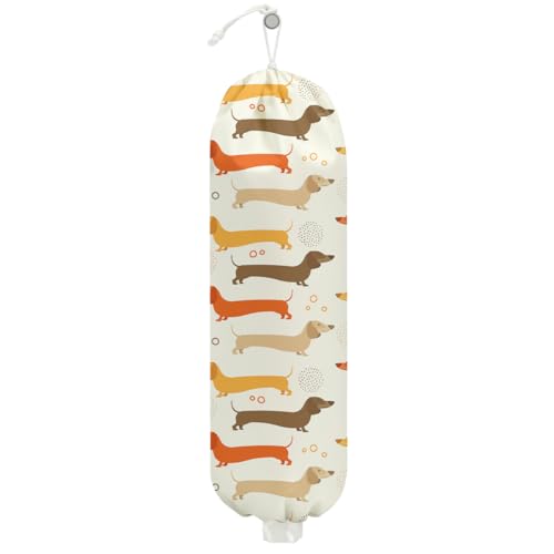 Dog Plastic Bag Holder & Grocery Bag Dispenser for Kitchen Storage