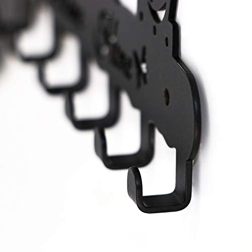 Deveosa Black Rose Metal Key Hanger Rack - Modern Wall Art Hooks