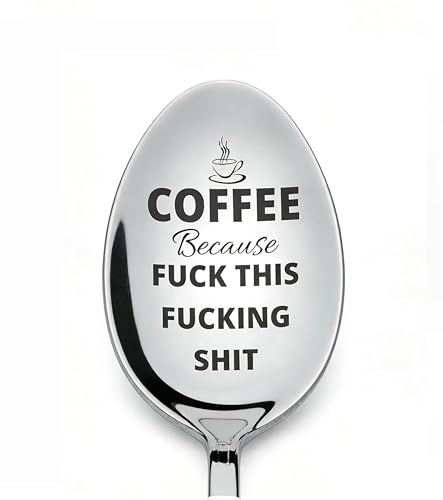 Engraved Stainless Steel Coffee Spoon - Unique Gift for Coffee Lovers
