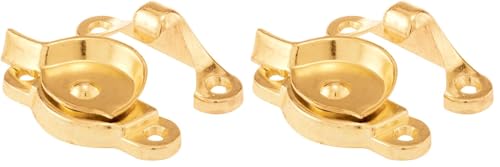 Prime-Line F 2574 Brass Cam Action Sash Lock, 1-15/16 in. Hole Centers, 2 Pack