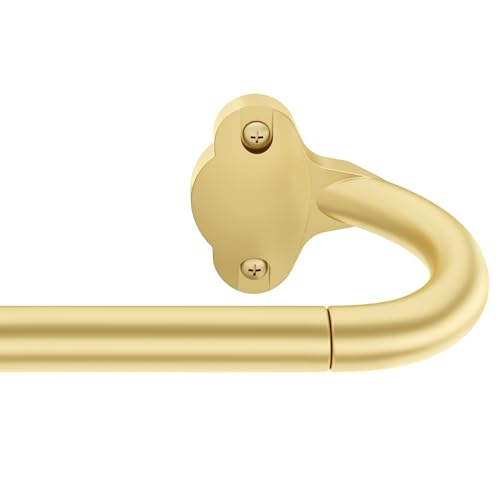 JRZOO Wrap Around Blackout Curtain Rod, 30-45 Inch Adjustable, Gold