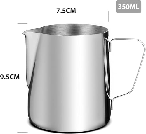 AMZCHEF Stainless Steel Milk Frothing Pitcher 350ml Latte Art Cup