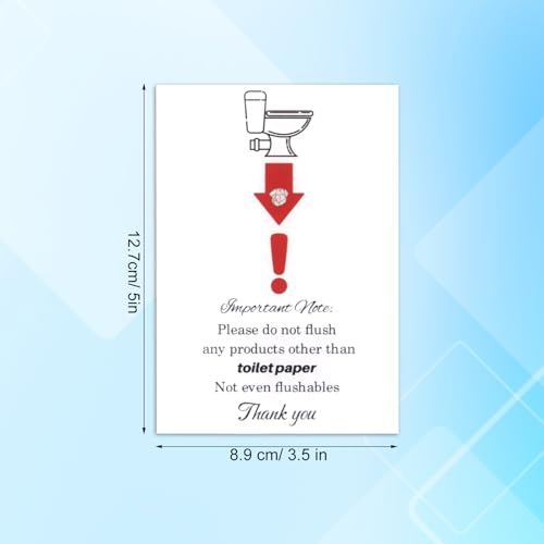 2 Pack Bathroom Signs - Do Not Flush Anything Except Toilet Paper