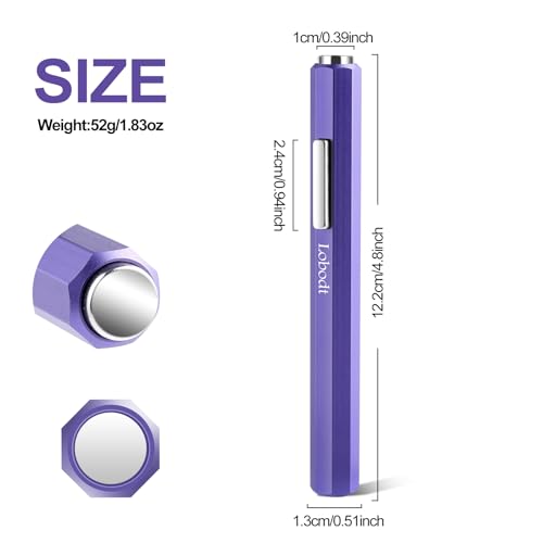 Lobodt 2-in-1 Magnetic Cat Eye Nail Art Tool, Octagonal Metal Handle