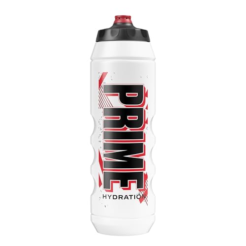 PRIME Hydration 32 oz Red & Black Sports Water Bottle BPA Free Dishwasher Safe