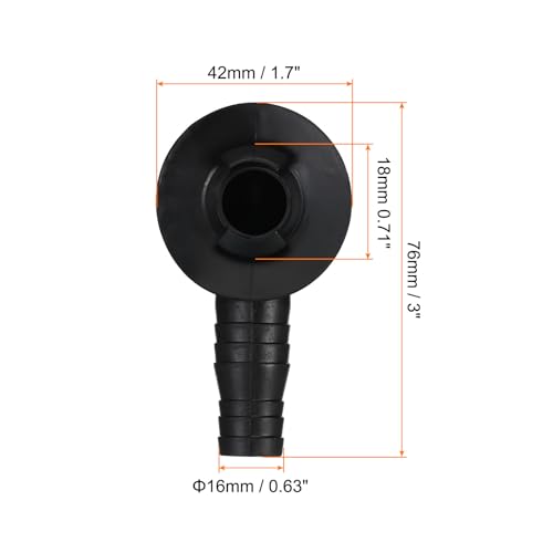 PATIKIL 20mm Air Conditioner Drain Hose Connector with Clamp - 1 Pcs