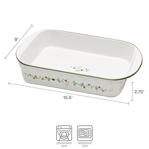 Pfaltzgraff Winterberry Rectangular Baker, 13 Inch