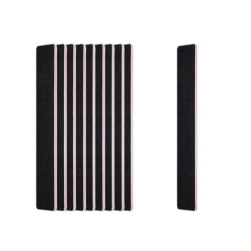 LNAUJS 10 Pack 100/180 Grit Nail Files Professional Emery Boards