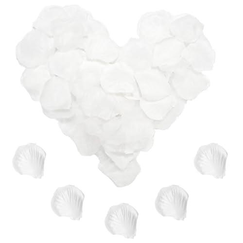 500 Pcs Artificial Silk White Rose Petals for Wedding and Party Decor