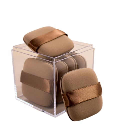 5-Piece Square Makeup Foundation Sponges, Reusable Non-Latex Air Cushion Puffs for Wet and Dry Use