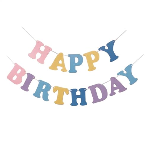Happy Birthday Banner - Pre-Strung Party Decoration for All Ages
