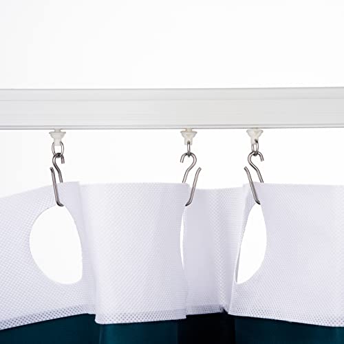 Jetec Curtain Track Gliders and Hooks Set - 60 Pcs, Delicate Style
