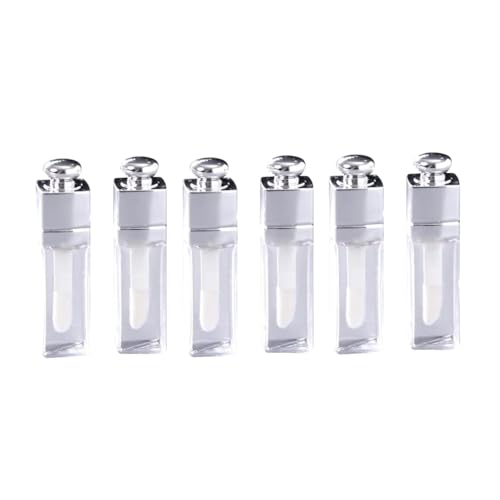 PurYupearl 6 Pcs 3ml Empty Clear Lip Gloss Tubes and Refillable Containers