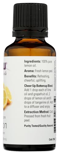Now Foods Lemon Essential Oil - 1 fl oz (30 ml) Pure Cold-Pressed