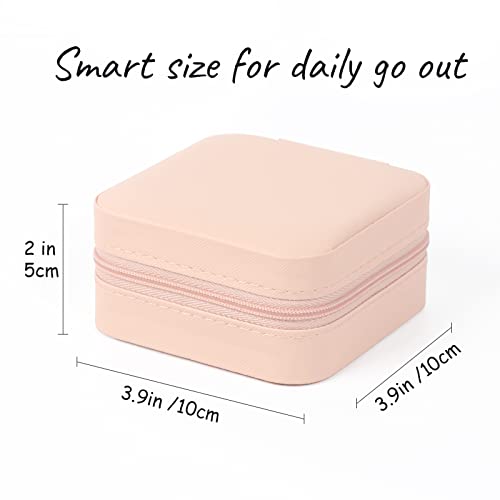 MFXIP Portable Travel Jewelry Case - Compact PU Leather Organizer
