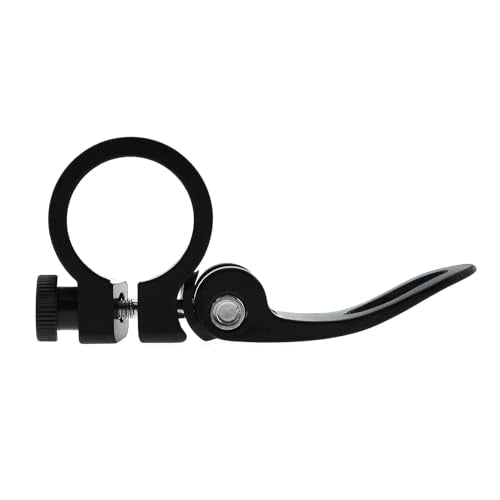 28.6mm Diameter Mountain Road Bike Part Bicycle Seatpost Clamp Black Aluminium Bicycle Quick Release Seat Clamp Suitable for 25.4mm Seatposts