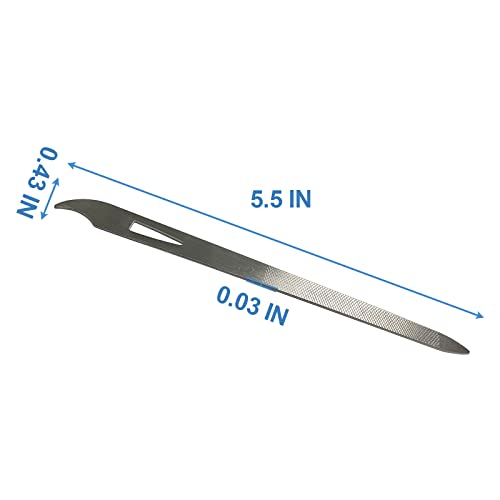 Metal Nail Files 6-Pack - 5.5 Inch Stainless Steel Double Sided Manicure Tools