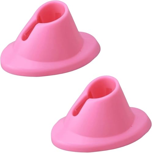 2-Pack Pink Rubber Nail Polish Holders - Anti-Spill Stand