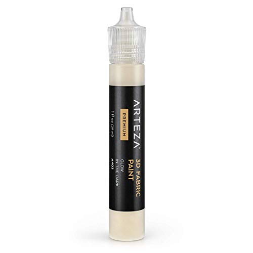 Arteza Glow in the Dark 3D Fabric Paint - 1oz Tube