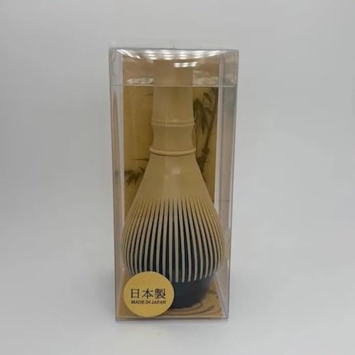 Fugetsu Matcha Whisk with Stand – 4.5" Japanese Chasen – Durable Resin, Dishwasher Safe – Smooth, Frothy Matcha – Made in Japan