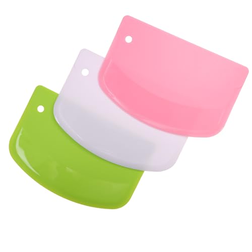 Patty Both Plastic Dough Scraper and Bowl Cutter - 3 Pack Pastry Tools