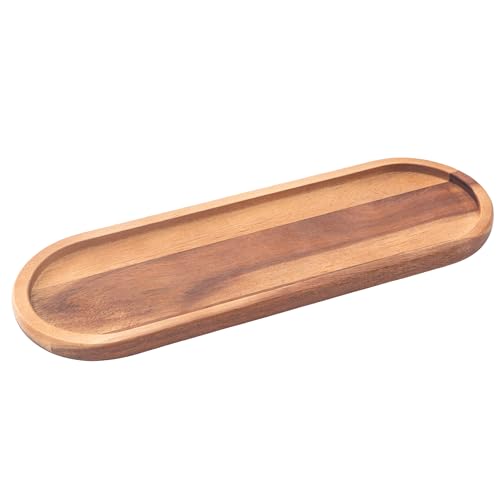 MZROO Acacia Wood Bathroom Tray - 13.7" Countertop Organizer Caddy
