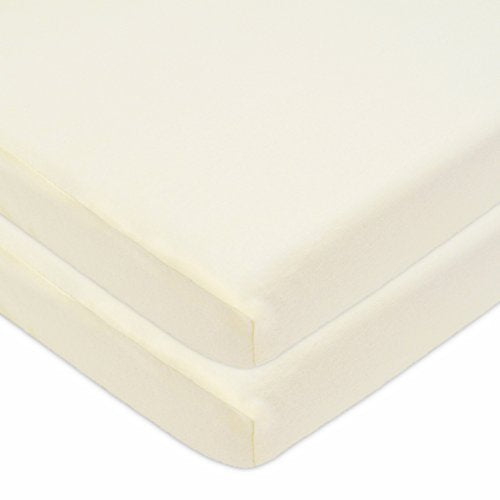 American Baby Company Cream Fitted Mini Crib Sheets - 2 Pack