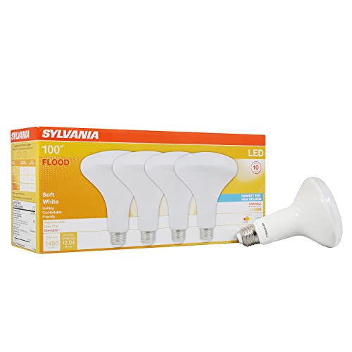 LEDVANCE Sylvania BR30 LED Flood Light Bulb 17W Dimmable Soft White 4 Pack