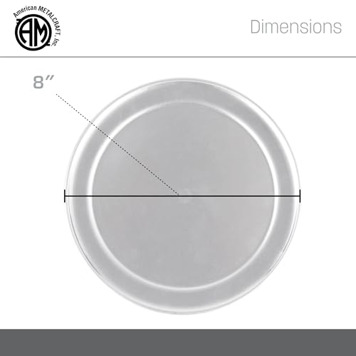 American Metalcraft 8-Inch Wide Rim Pizza Pan, 18-Gauge Aluminum