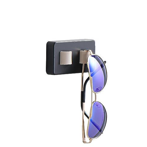 Wall-Mounted Sunglasses Organizer - Short Grey Bamboo Eyewear Holder Rack
