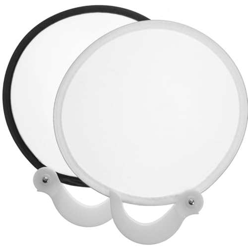 VOSAREA 2pcs Round Folding Fan, 9.24x7.86 Inch Portable Coolers