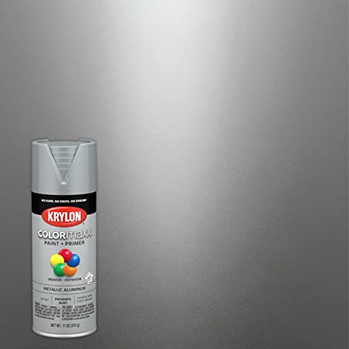 Krylon ColorMaxx Metallic Spray Paint, Aluminum - 12 Oz, 1 Count