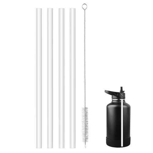 TERPINK Replacement Straws for CIVAGO Bottles - 4 Pack with Brush