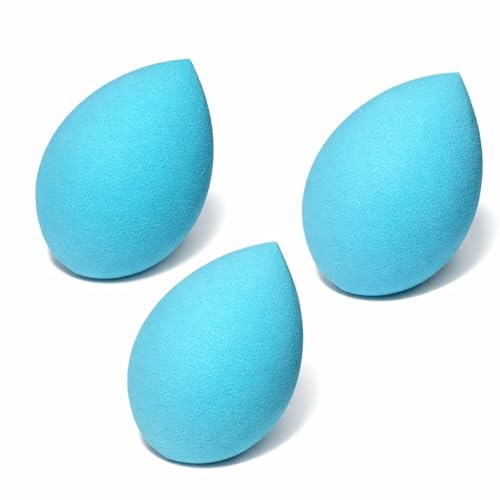 Makeup Sponge Blender Set 3 Pack Aqua Latex-Free Beauty Sponges