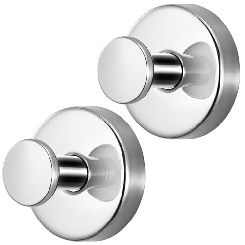 Silver Vacuum Suction Cup Hooks - No Drill Removable Hanger for Bathroom