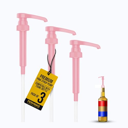 Premium Syrup Pump Dispenser - Compatible with 750ml Bottles (Pack of 3)