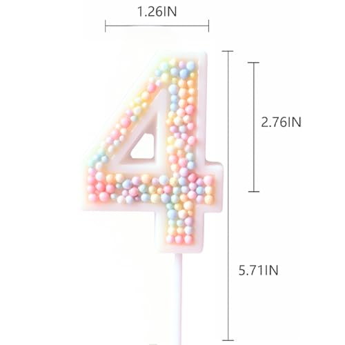 Large Pink Macaron Number 7 Birthday Candle - 2.67 Inch