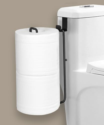 Over The Tank Toilet Paper Holder Wall Mount Black Holds 2 Rolls G:hold 2 Rolls Tissue