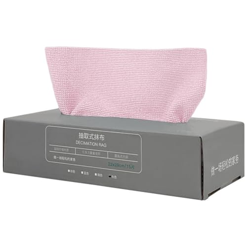 XFSPYY Microfiber Cleaning Cloths - Lint-Free Reusable 15 Pack (Pink)