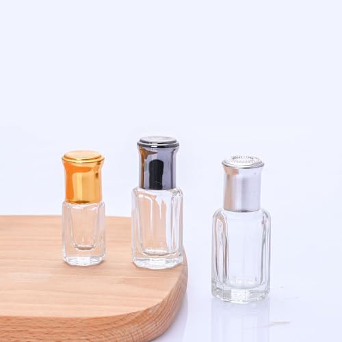Black Glass Roller Bottle 10ml Refillable Perfume Sample Container