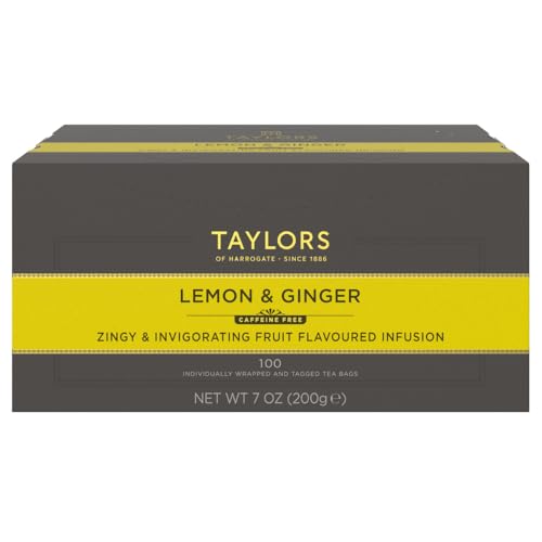 Taylors of Harrogate Lemon & Ginger Herbal Tea Bags, 100ct