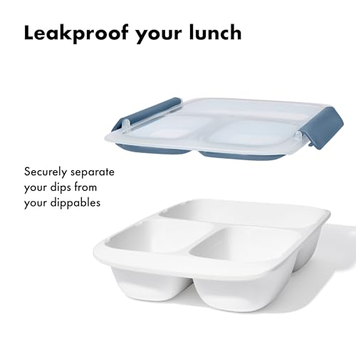 OXO Good Grips Prep & Go Divided Food Container, 4.1 Cup - Ocean Blue