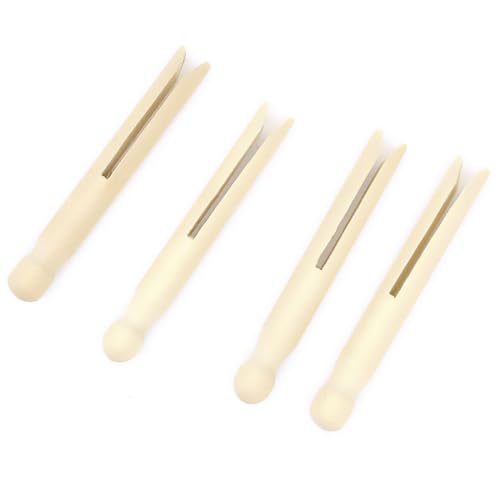 Hanobo Pack of 25 Wooden Clothespins - Classic Laundry & Craft Clips, 4.3 Inches