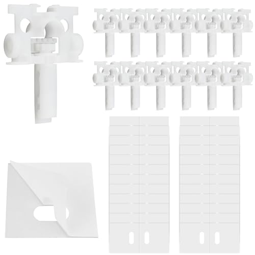 12 Sets Vertical Blind Repair Kit 0.19"W x 1.18"H with Stems, Gears & Pulleys